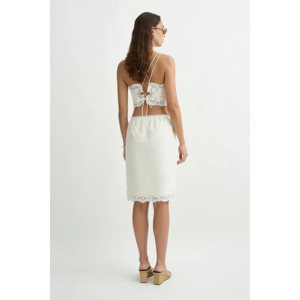 Posse Darya One Shoulder Top in Cream | Tops | Luxury Shoes , view 5