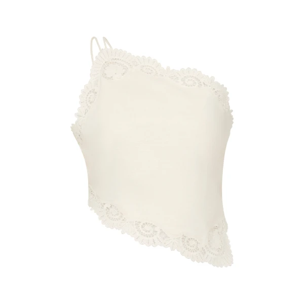 Posse Darya One Shoulder Top in Cream | Tops | Luxury Shoes 