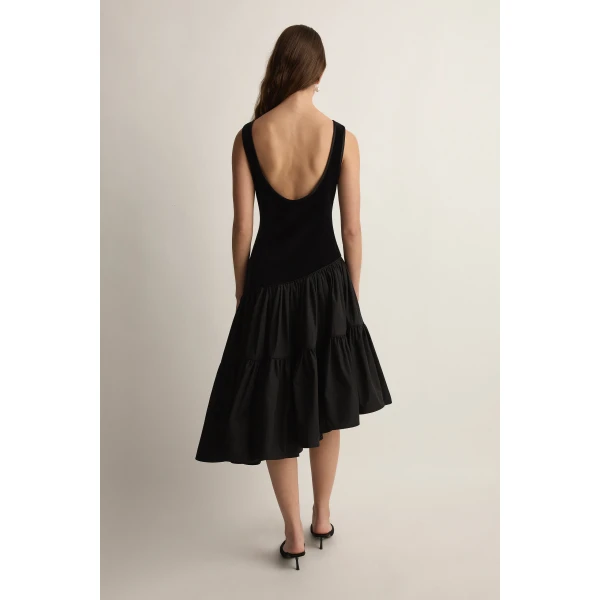 Posse Dean Dress in Black | Midi Dresses | Luxury Shoes , view 3