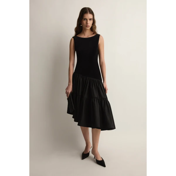 Posse Dean Dress in Black | Midi Dresses | Luxury Shoes , view 4