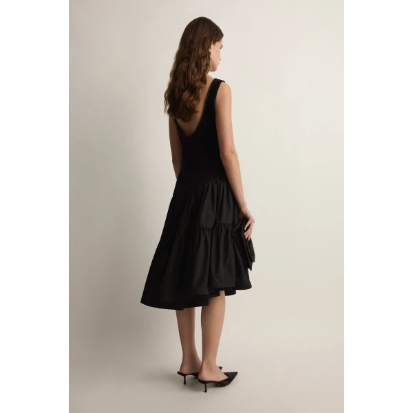 Posse Dean Dress in Black | Midi Dresses | Luxury Shoes , view 5