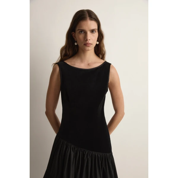 Posse Dean Dress in Black | Midi Dresses | Luxury Shoes , view 6
