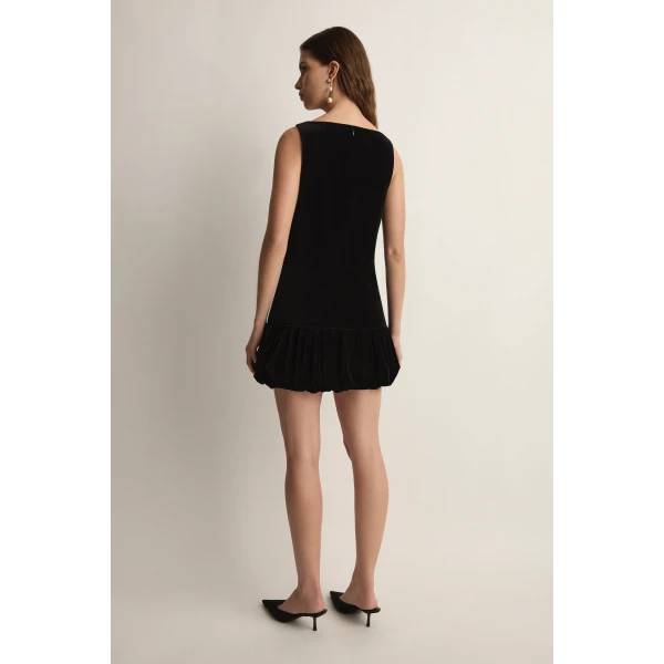 Posse Dean Mini Dress in Black | Mini Dresses | Luxury Shoes , view 4