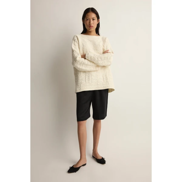 Posse Ellis Sweater in Cream | Sweaters | Luxury Shoes , view 2