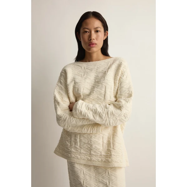 Posse Ellis Sweater in Cream | Sweaters | Luxury Shoes , view 5