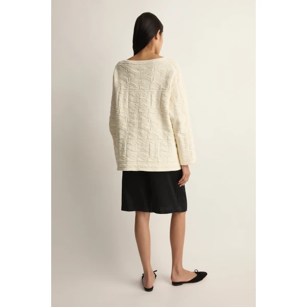 Posse Ellis Sweater in Cream | Sweaters | Luxury Shoes , view 6