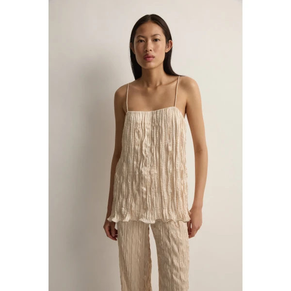 Posse Esme Cami in Cream | Camisoles | Luxury Shoes , view 2