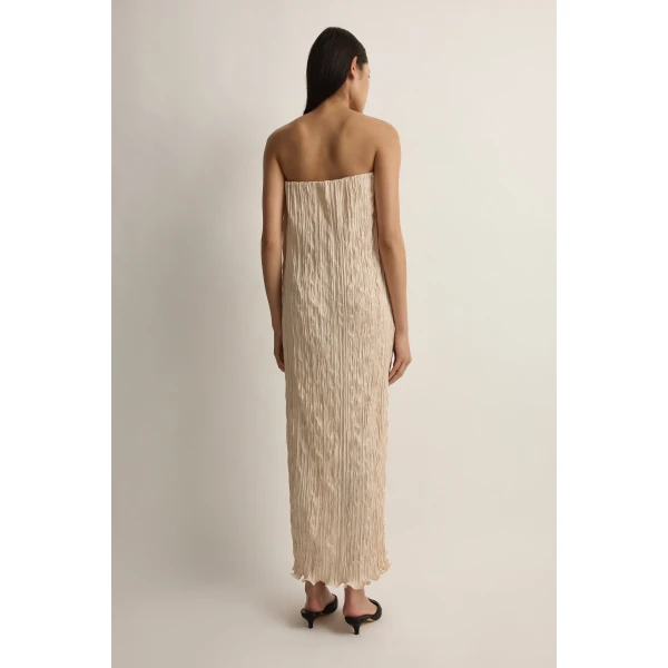Posse Esme Strapless Dress in Cream | Midi Dresses | Luxury Shoes , view 5