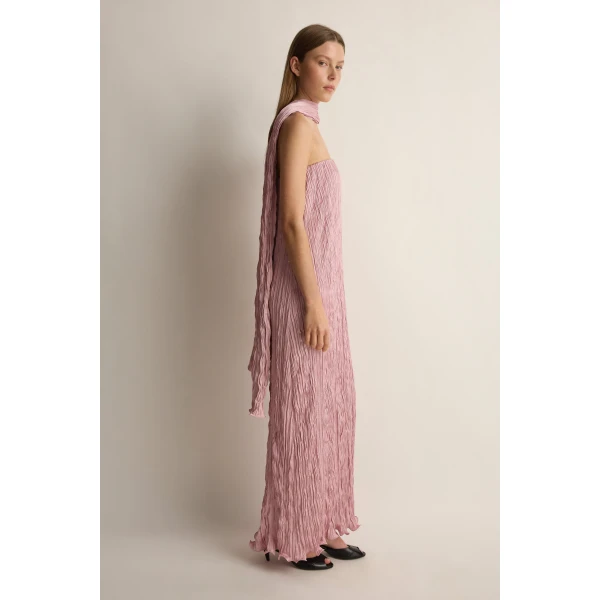Posse Esme Strapless Dress in Rose | Midi Dresses | Luxury Shoes , view 3