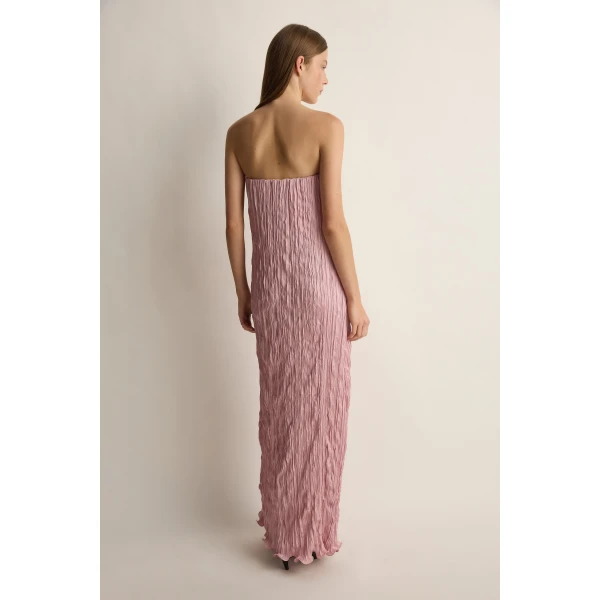 Posse Esme Strapless Dress in Rose | Midi Dresses | Luxury Shoes , view 4