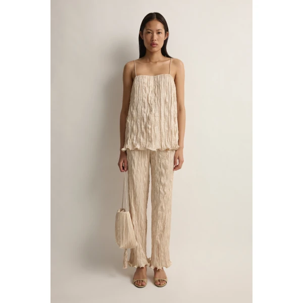 Posse Esme Trouser in Cream | Pants | Luxury Shoes , view 3