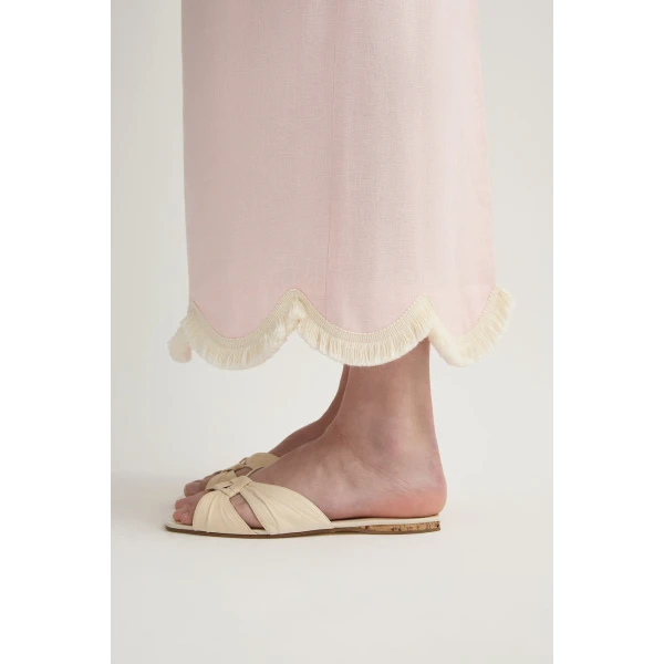 Posse Essie Column Skirt in Soft Pink | Maxi Skirts | Luxury Shoes , view 3