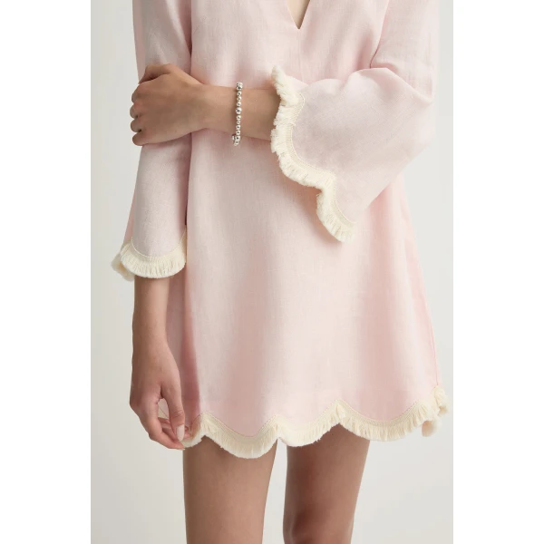 Posse Essie Kaftan in Soft Pink | kaftan | Luxury Shoes , view 3