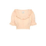 Posse Ezra Crop Top in Peach Sorbet | Tops | Luxury Shoes 