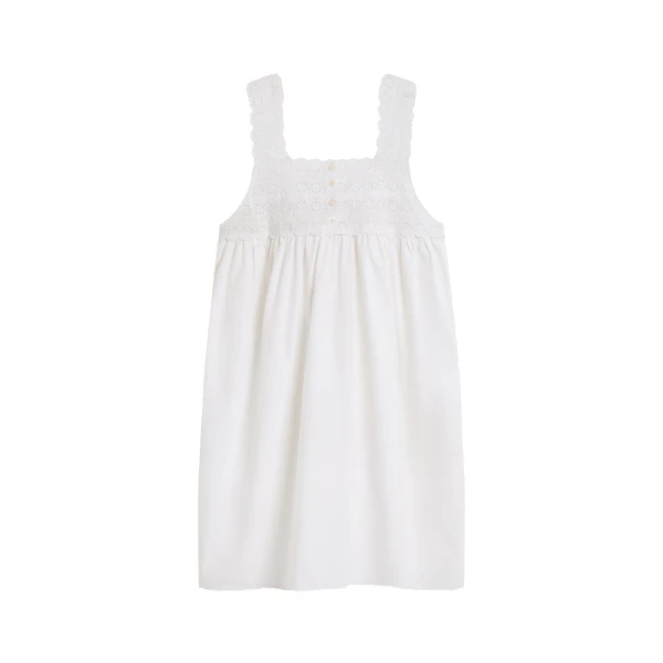 Ezra Shift Mini Dress in Vintage White