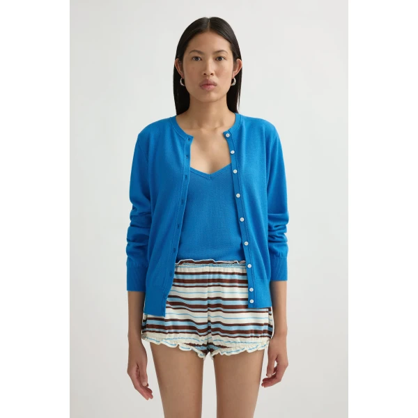 Posse Finn Cardigan in Bright Blue | Cardigan | Luxury Shoes , view 3