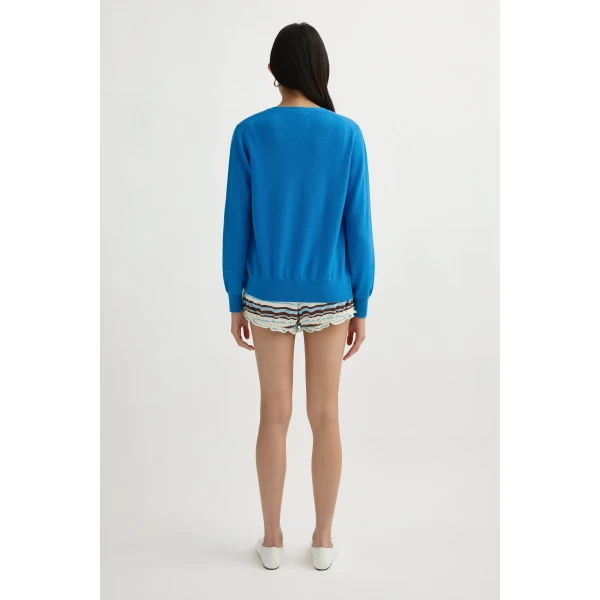 Posse Finn Cardigan in Bright Blue | Cardigan | Luxury Shoes , view 5