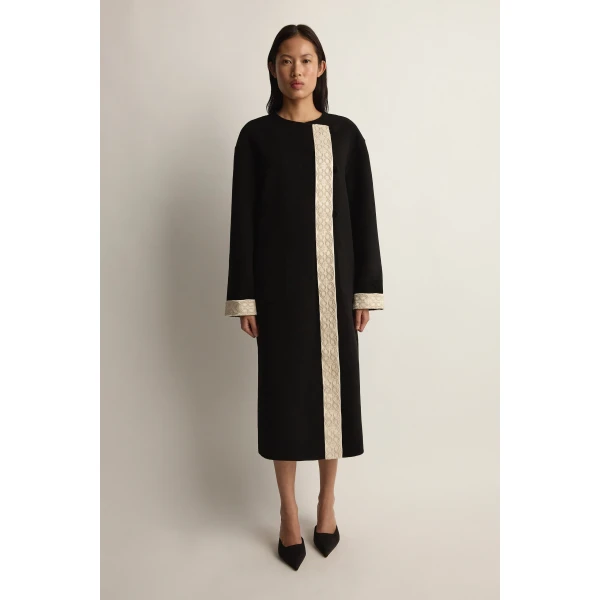 Posse Florian Coat in Black | Coats | Luxury Shoes , view 2