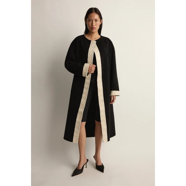 Posse Florian Coat in Black | Coats | Luxury Shoes , view 4