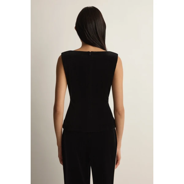 Posse Florian Top in Black | Tops | Luxury Shoes , view 3