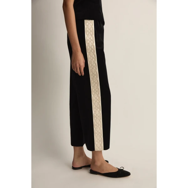 Posse Florian Trouser in Black | Pants | Luxury Shoes , view 3