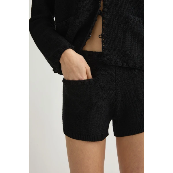 Posse Harlan Short in Black | Shorts | Luxury Shoes , view 3