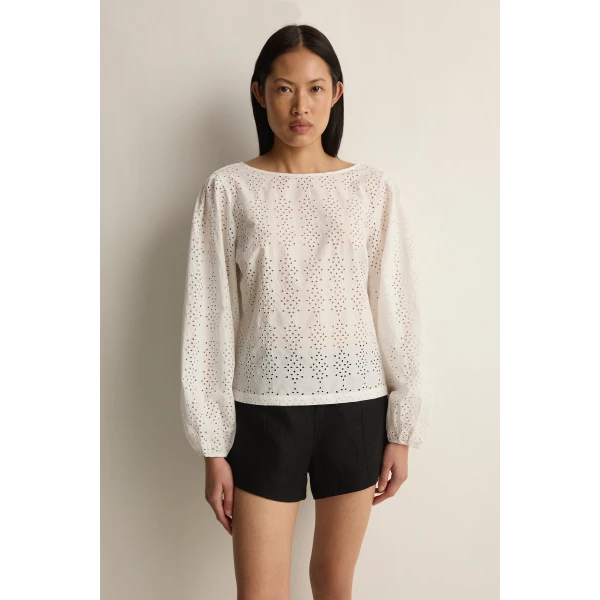 Posse Harriet Blouse in Vintage White | Blouse | Luxury Shoes , view 2
