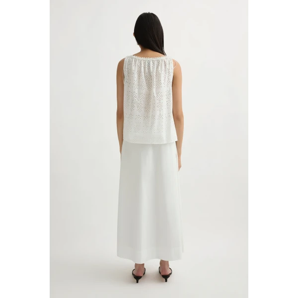 Posse Harriet Boat Neck Top in Vintage White | Tops | Luxury Shoes , view 4