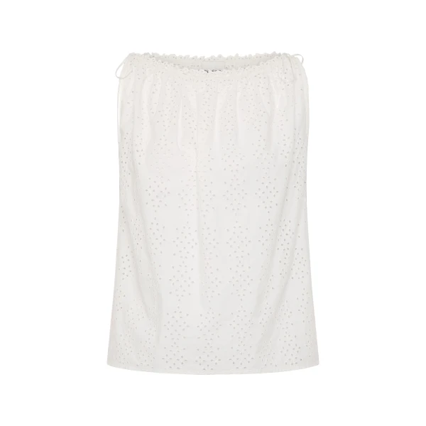 Posse Harriet Boat Neck Top in Vintage White | Tops | Luxury Shoes 