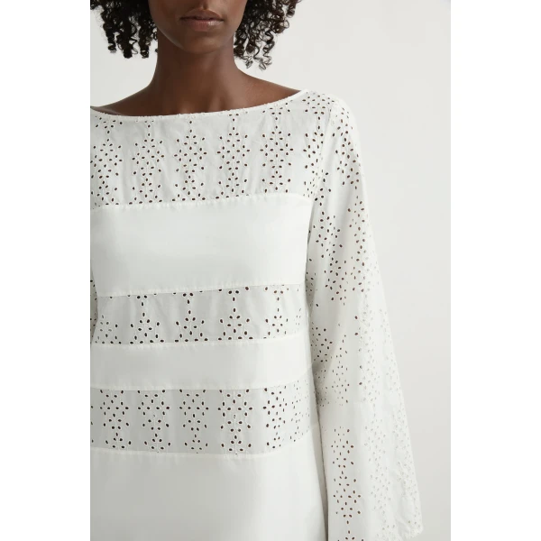 Posse Harriet Dress in Vintage White | Midi Dresses | Luxury Shoes , view 3