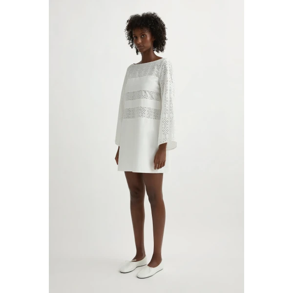 Posse Harriet Dress in Vintage White | Midi Dresses | Luxury Shoes , view 4