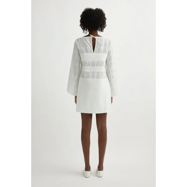 Posse Harriet Dress in Vintage White | Midi Dresses | Luxury Shoes , view 5