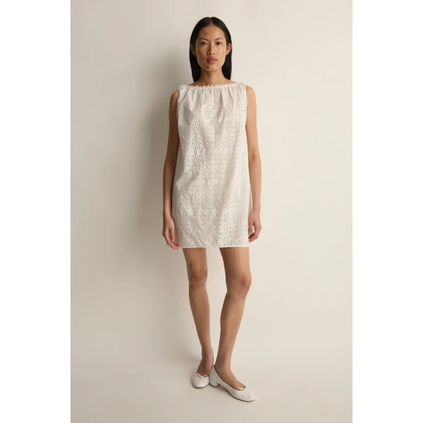 Posse Harriet Mini Dress in Vintage White | Mini Dresses | Luxury Shoes , view 2