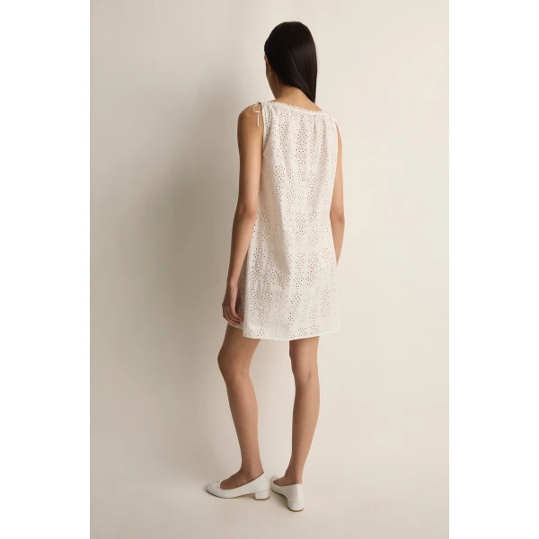 Posse Harriet Mini Dress in Vintage White | Mini Dresses | Luxury Shoes , view 4