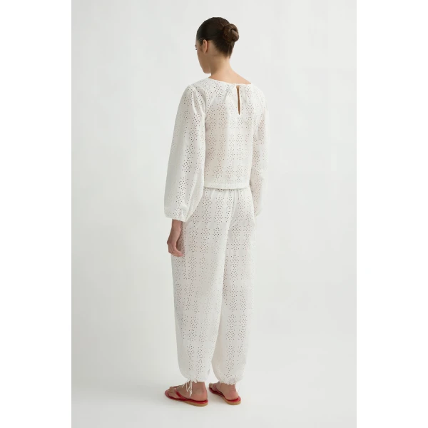 Posse Harriet Pant in Vintage White | Pants | Luxury Shoes , view 4