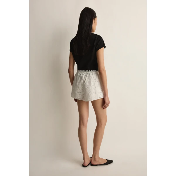 Posse Harriet Short in Vintage White | Shorts | Luxury Shoes , view 3