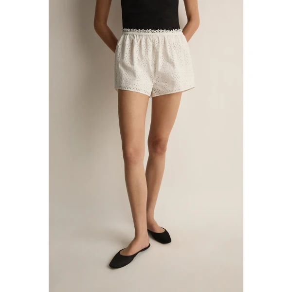 Posse Harriet Short in Vintage White | Shorts | Luxury Shoes , view 4