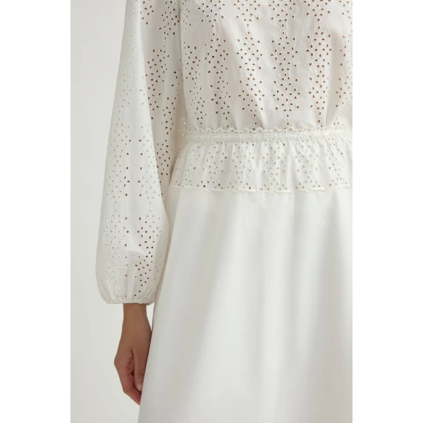 Posse Harriet Skirt in Vintage White | Midi Skirts | Luxury Shoes , view 3