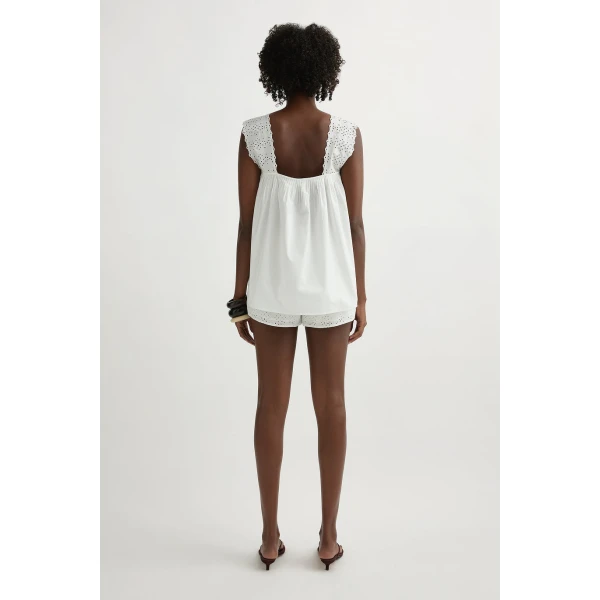 Posse Harriet Top in Vintage White | Tops | Luxury Shoes , view 4