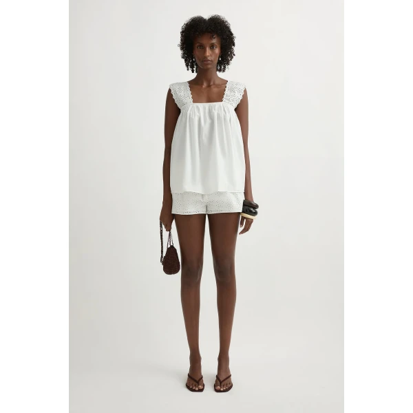 Posse Harriet Top in Vintage White | Tops | Luxury Shoes , view 5
