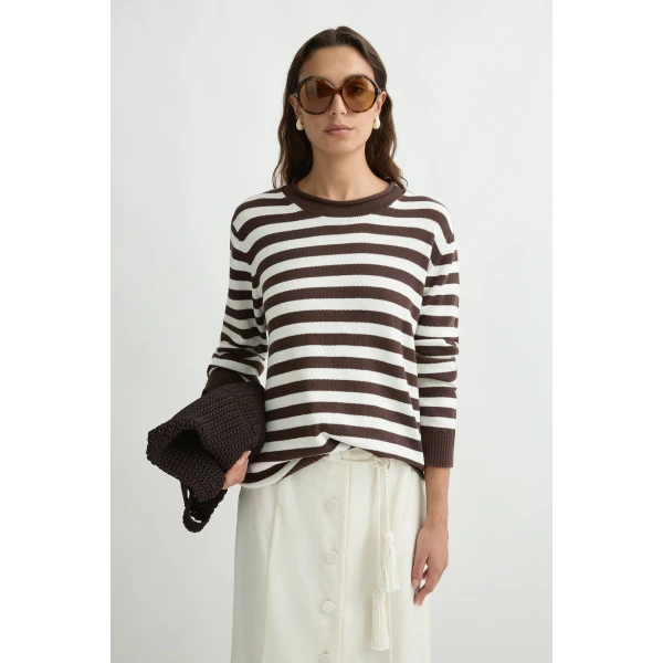 Posse Lara Jumper in Stripe | Sweaters | Luxury Shoes , view 2