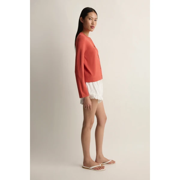 Posse Lexi Cardigan in Apple | Cardigan | Luxury Shoes , view 4