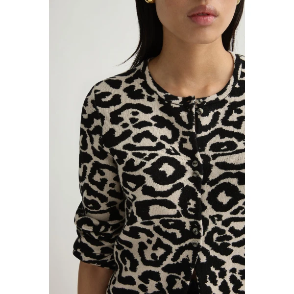 Posse Lexi Cardigan in Leopard | Cardigan | Luxury Shoes , view 4