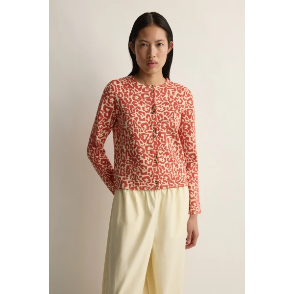 Posse Lexi Cardigan in Red Leopard | Cardigan | Luxury Shoes , view 2