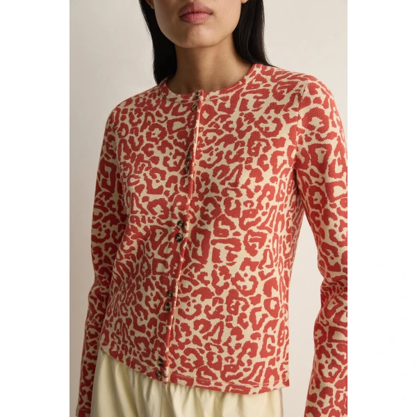 Posse Lexi Cardigan in Red Leopard | Cardigan | Luxury Shoes , view 6