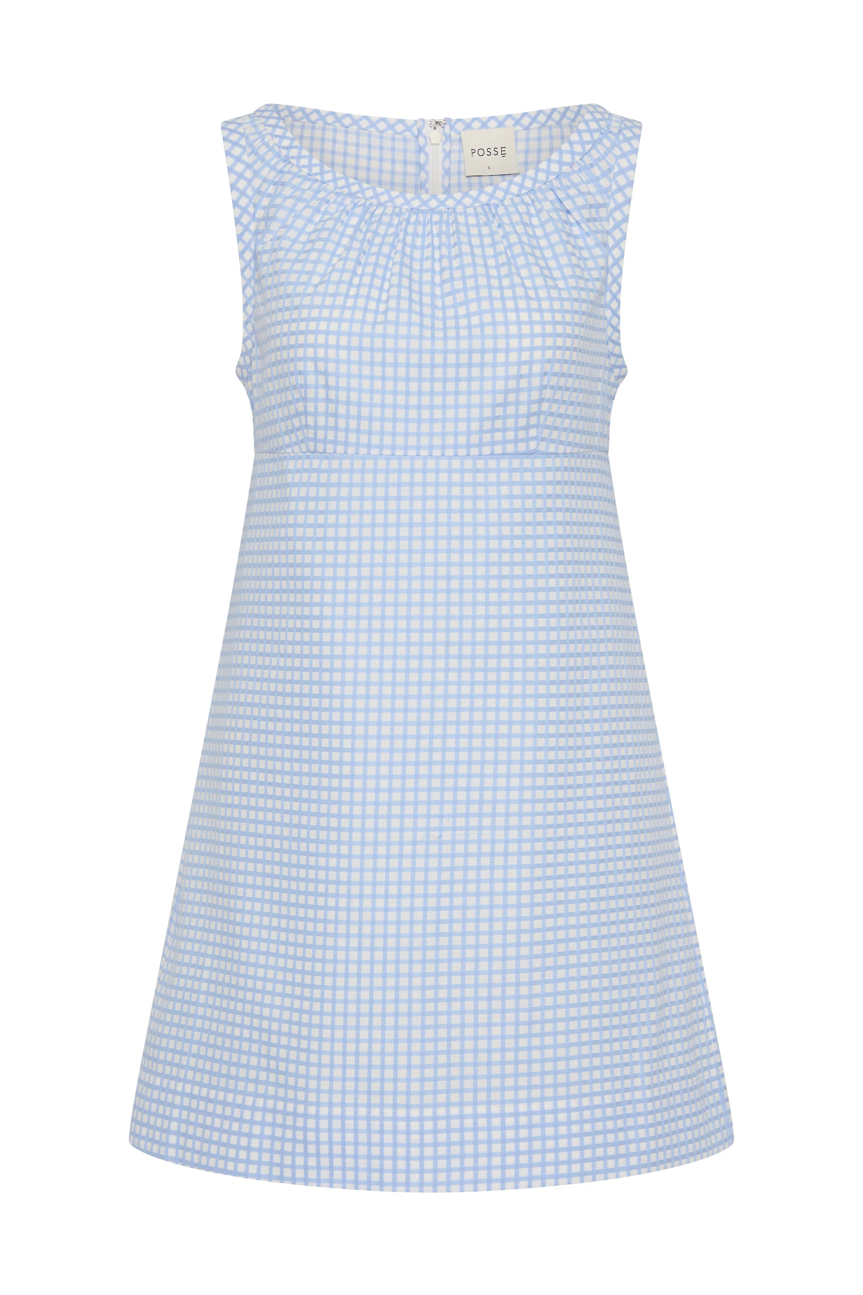 Posse Lila Dress in Blue Gingham Posse Lila Dress in Blue Gingham | Midi Dresses | Luxury Shoes