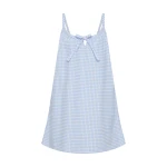 Posse Lila Mini Dress in Blue Gingham | Mini Dresses | Luxury Shoes 