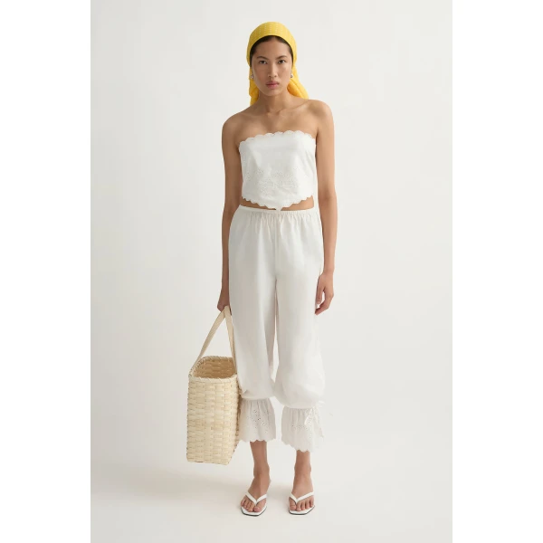 Posse Lois Pant in Vintage White | Pants | Luxury Shoes , view 2