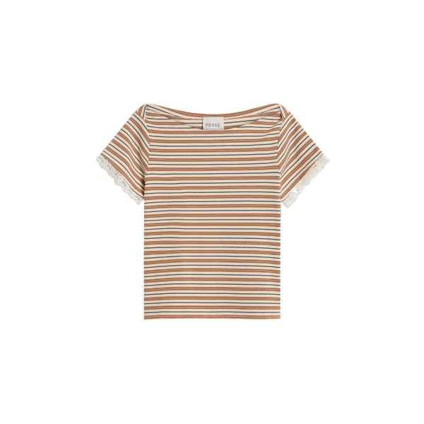 Maeve Baby Tee in Toffee Stripe