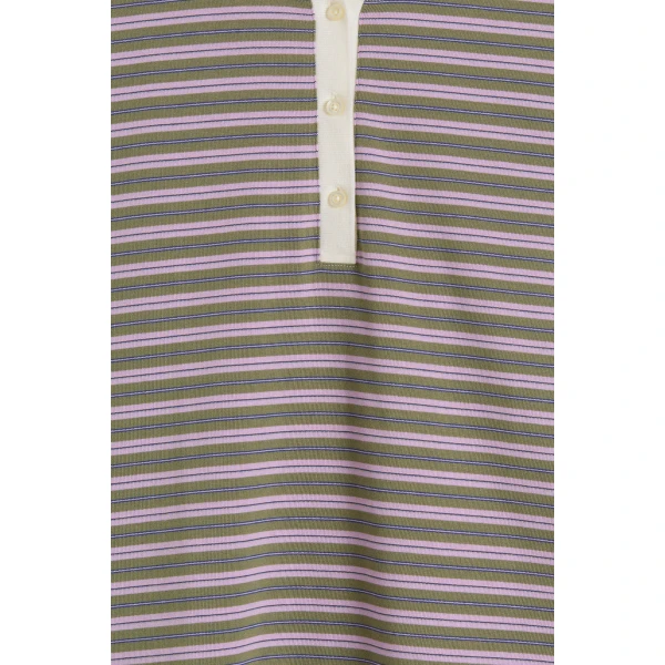 Posse Maeve Long Sleeve Top in Lilac Sage Stripe | Long Sleeve | Luxury Shoes , view 6